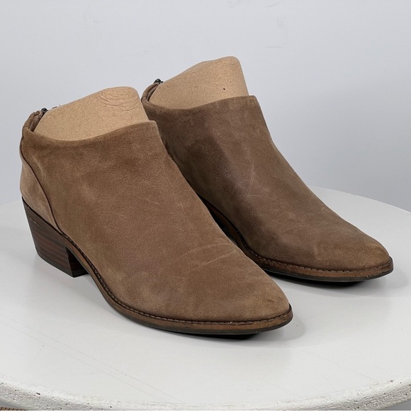 Lucky Brand Booties Brown Suede Ankle Boots Boho Western Leather Festival 9 - Picture 8 of 15